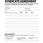 lottery syndicate agreement